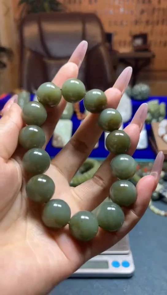 和田玉未镶嵌手链拍一发一