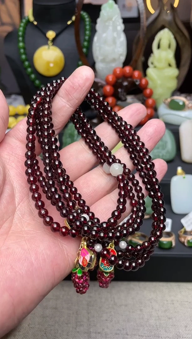 【闪购商品】石榴石颈饰未镶嵌精品项链 多样性发其一