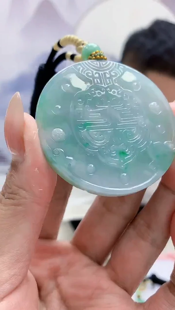 未镶嵌定制翡翠4898mm-毛货挂件164