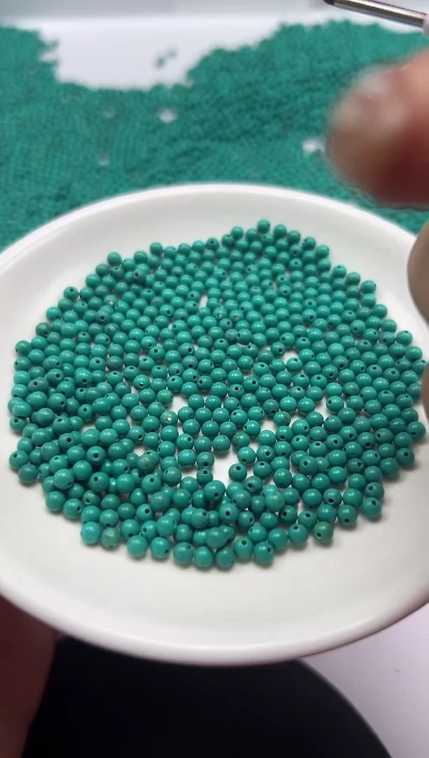 未镶嵌颈饰玛瑙/玉髓w410高瓷绿*松3mm*100颗