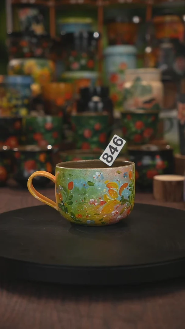 紫砂油画手绘釉下彩846