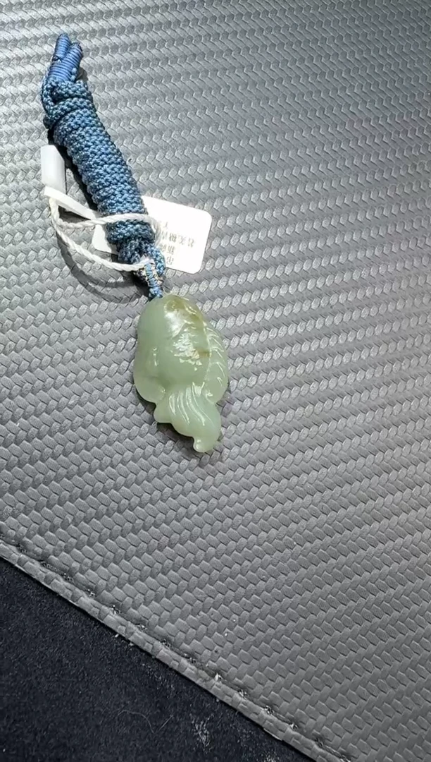 吊坠(不含链)未镶嵌和田玉若羌微色差糖青玉蓝调吊坠