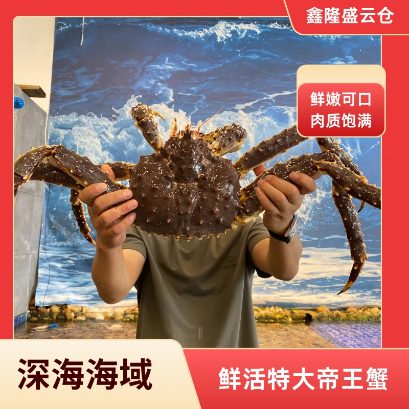 鲜活深海帝王蟹皇帝蟹特大【直播称重改价·顺丰发货】