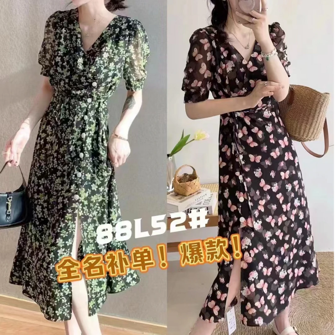 夏季新款爆款碎花连衣裙