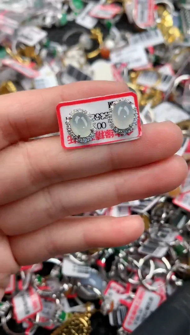 银S925镶嵌戒指翡翠222                9