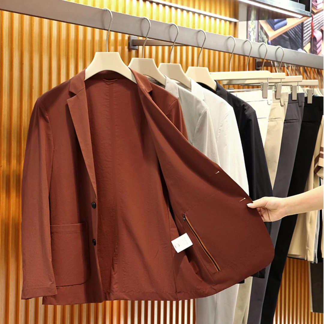 重塑夏日着装！意奢高端可收纳轻薄透气速干防晒单西男西服西装