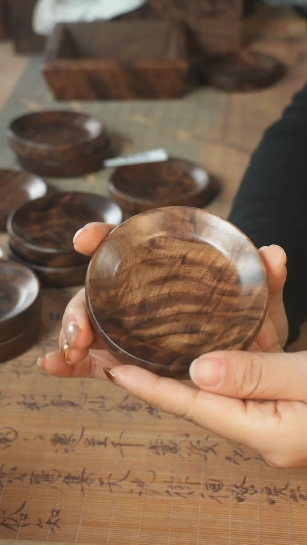 北美黑胡桃木茶盘470