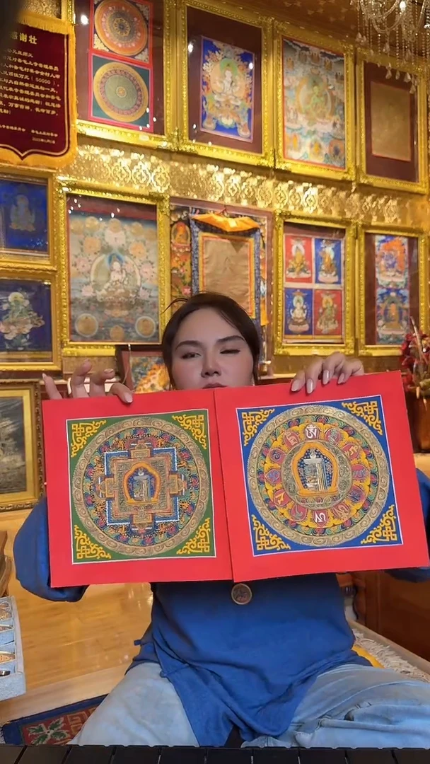 吊坠十项坛城随机--热贡纯手绘