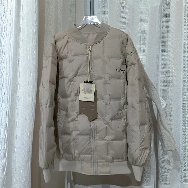 【24118-米白色】青少年休闲羽绒服