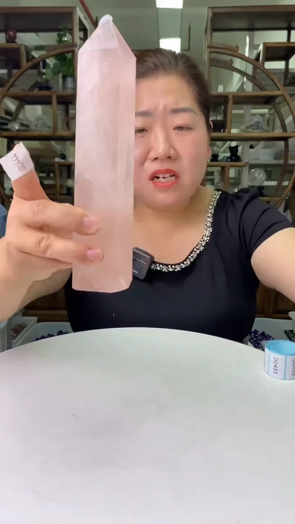 柱子未镶嵌水晶粉水晶柱子D444