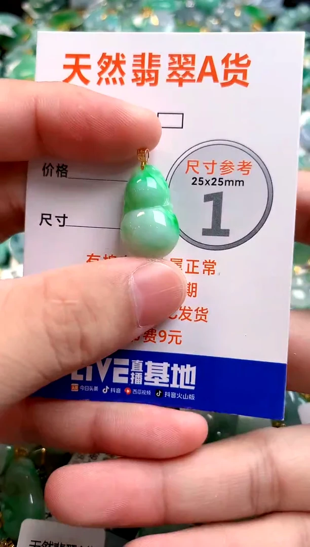 颈饰18K金镶嵌翡翠0617386190