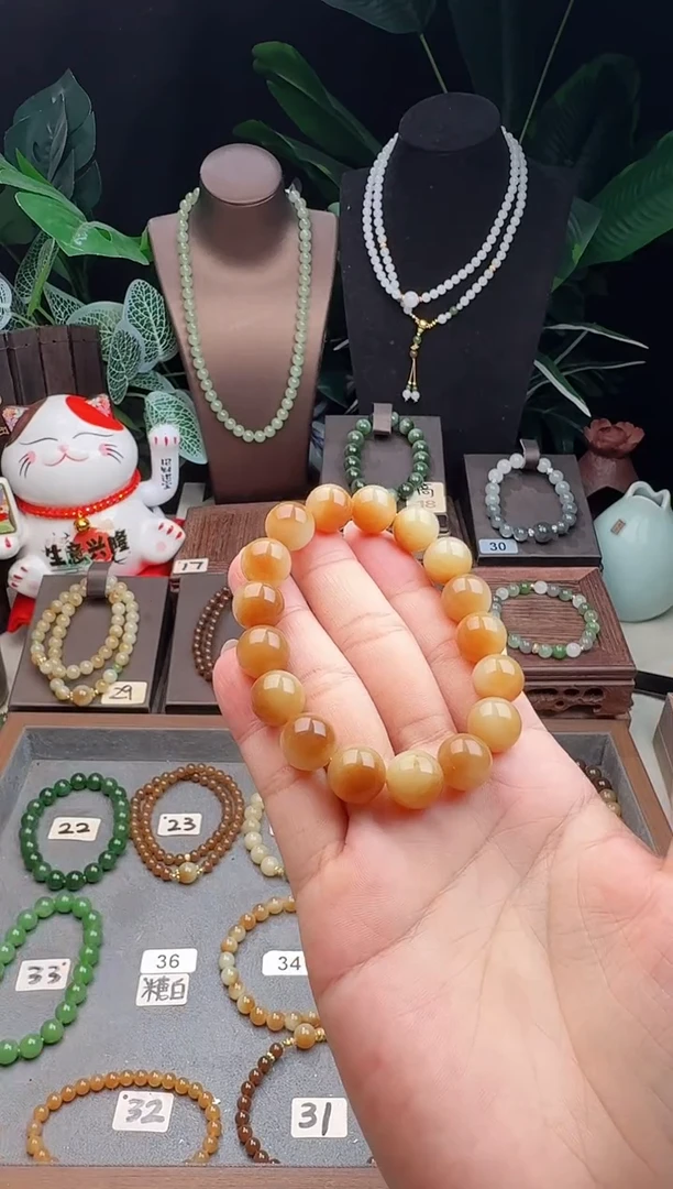 未镶嵌手串和田玉精品12m新疆且末糖白手串