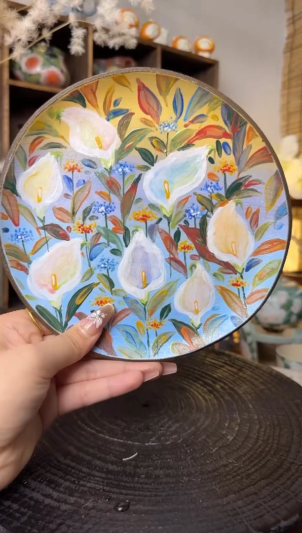 【闪购商品】石一马蹄莲大茶盘