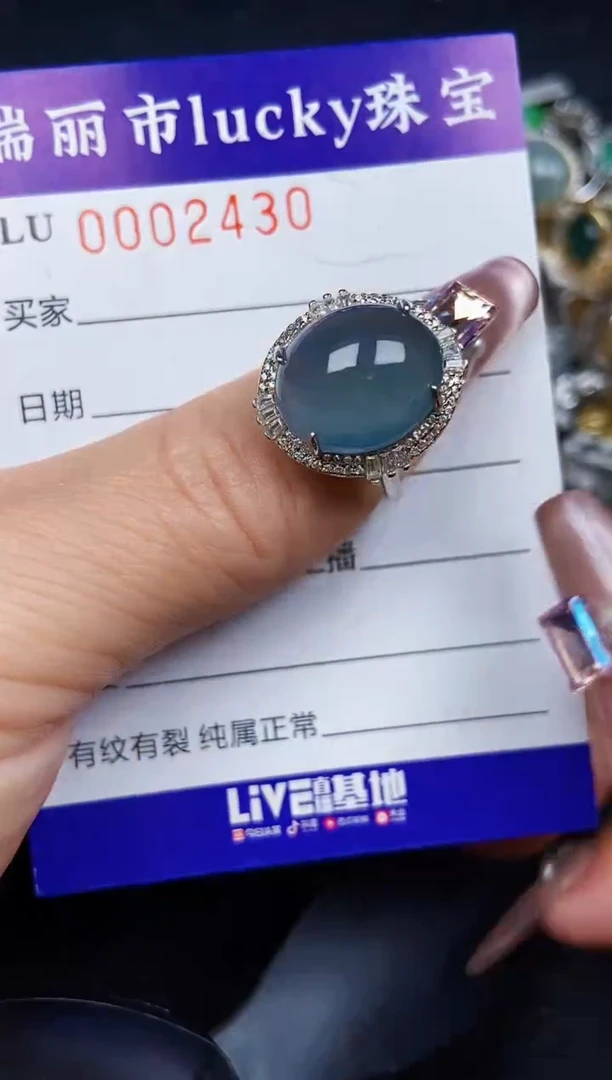 翡翠银S925镶嵌颈饰2430