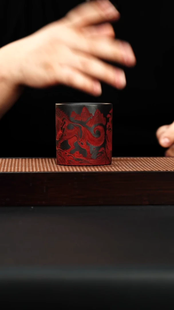 茶杯紫砂宜兴紫砂 主人杯 狼道 石黄
