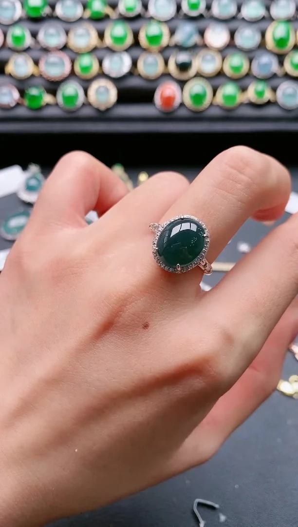 【闪购商品】翡翠戒指银S925镶嵌11111111111