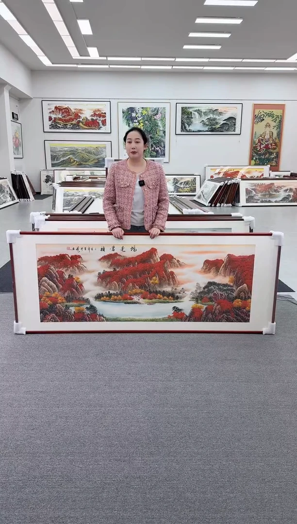 国画手绘 鸿运当头 219*88