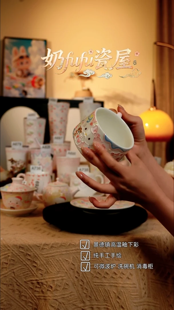 景德镇高温釉下彩立体釉创意瓷