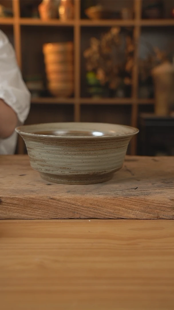 岁月风情系列的9英寸螺纹大深碗