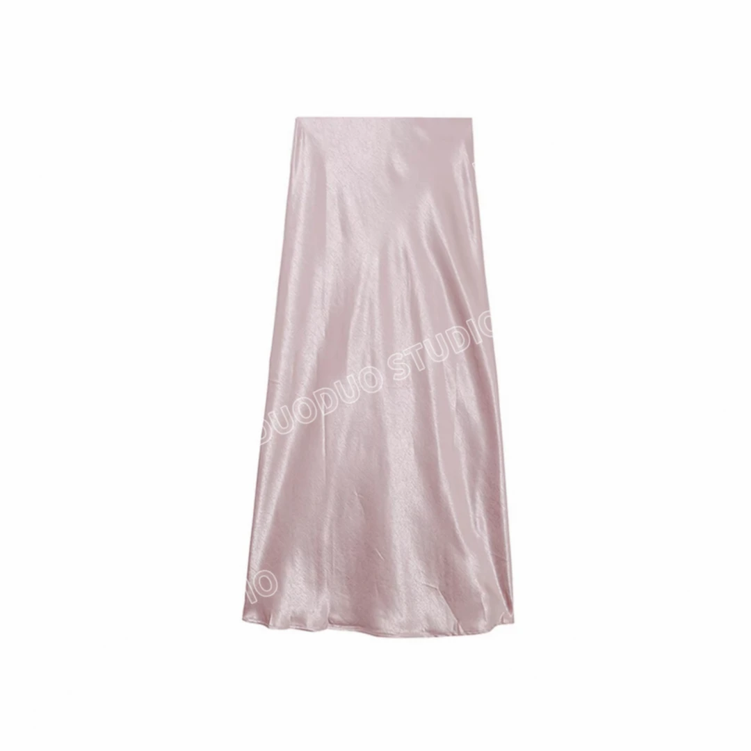 朵朵【摇曳】新款新中式国风流光醋酸半身裙女显瘦小个子丝花上衣