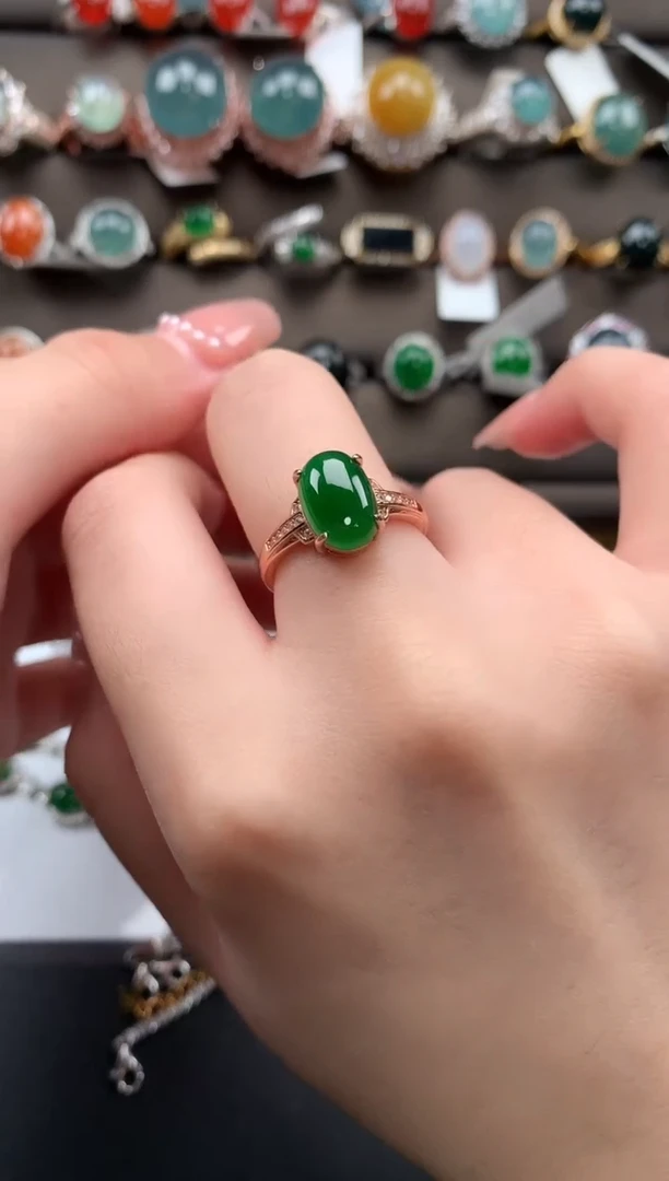 【闪购商品】翡翠戒指银S925镶嵌651351