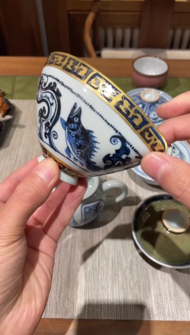 【闪购商品】杯霖山窑鱼描金公道