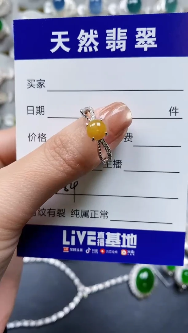 【闪购商品】翡翠戒指银S925镶嵌0254