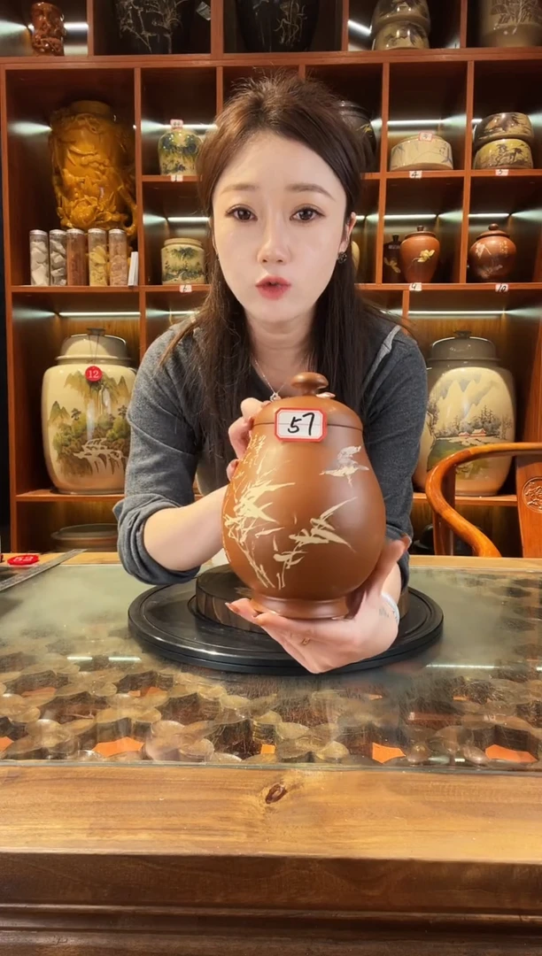 罐云南建水紫陶复烧小茶罐@57