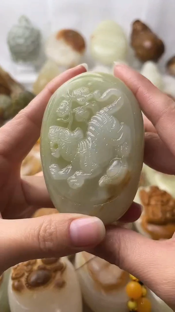 石材古青石棉纹正常不退换虎微瑕