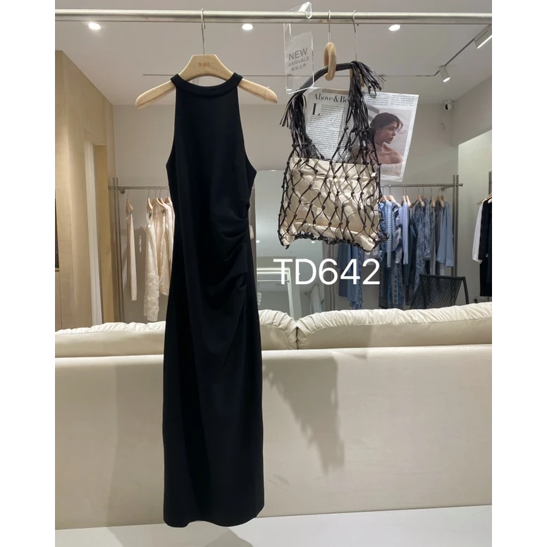 TD642重磅质感收腰显瘦百搭休闲背心连衣裙