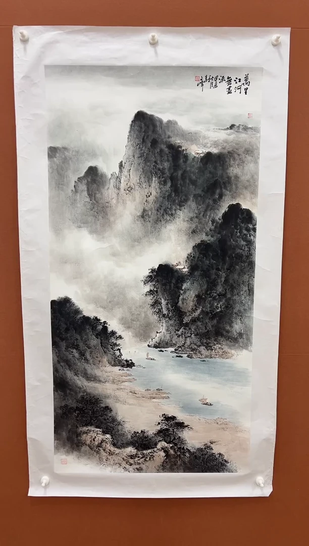 国画李文峰8平尺浅绛山水