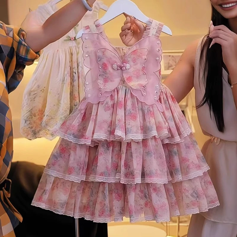 女童连衣裙夏季2025新款女宝绝美公主裙儿童裙子女孩超好看吊带裙