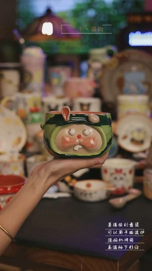陶瓷景德镇可爱设计师款陶瓷