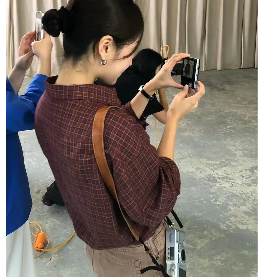 Pada嘻&BN【格纹衬衫】复古格纹 休闲百搭衬衫 1025 Hi Fortune