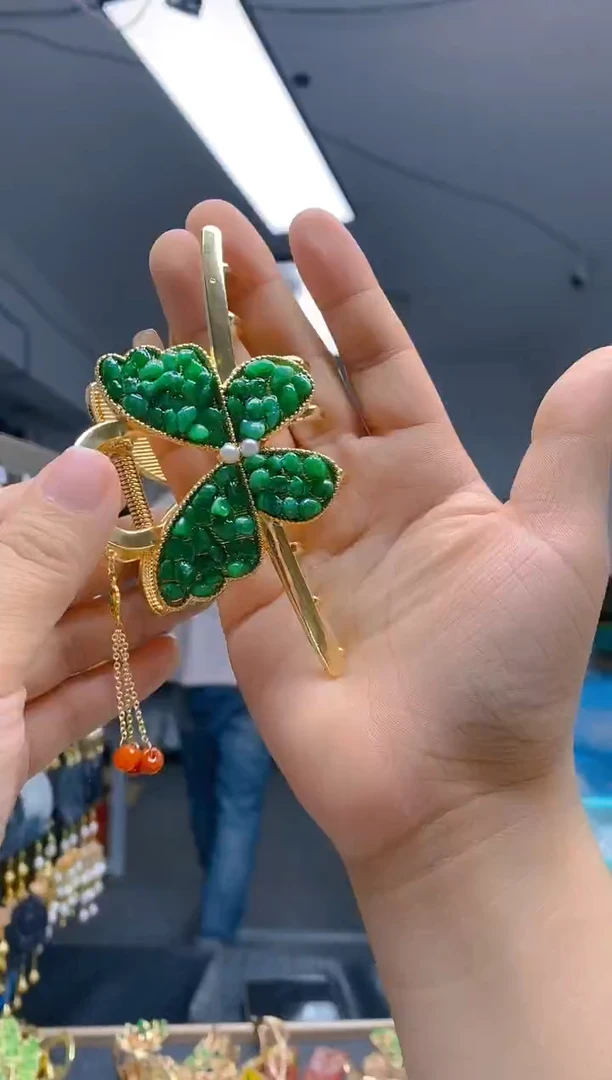 【闪购商品】翡翠耳饰合金220翡翠发簪