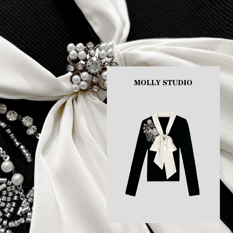 【经典碰撞】Molly 百搭时尚气质显瘦 上衣 M2025366