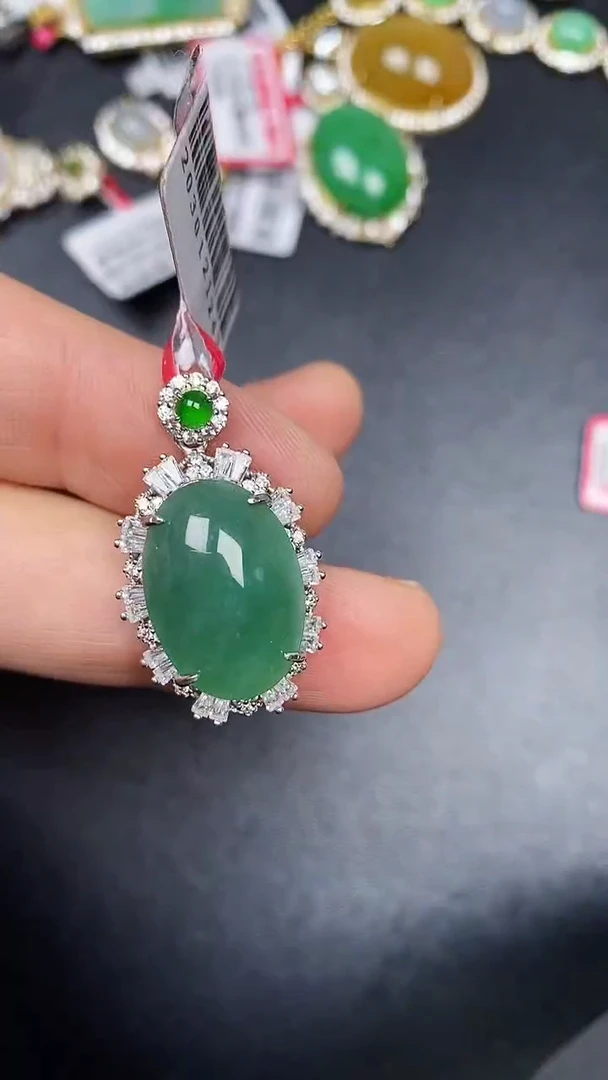 银S925镶嵌戒指翡翠1180