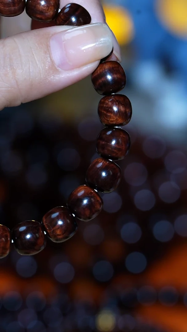 手串/手链黄花梨/降香黄檀【MOYU】海南黄花梨 龙胆波 9.5*10手串