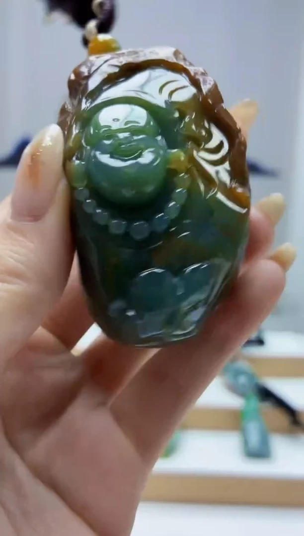 未镶嵌定制翡翠5028jw-毛货挂件20