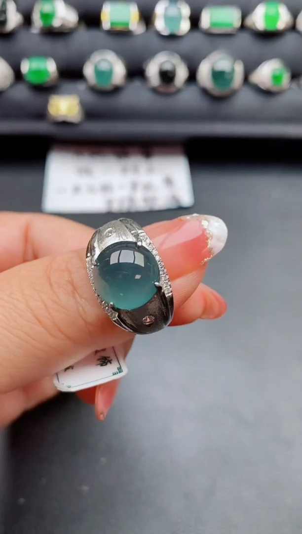 【闪购商品】翡翠戒指银S925镶嵌1111111