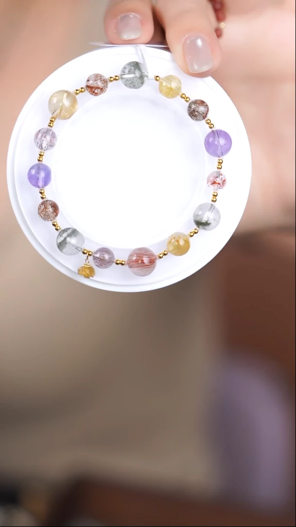 18K金镶嵌手链水晶@