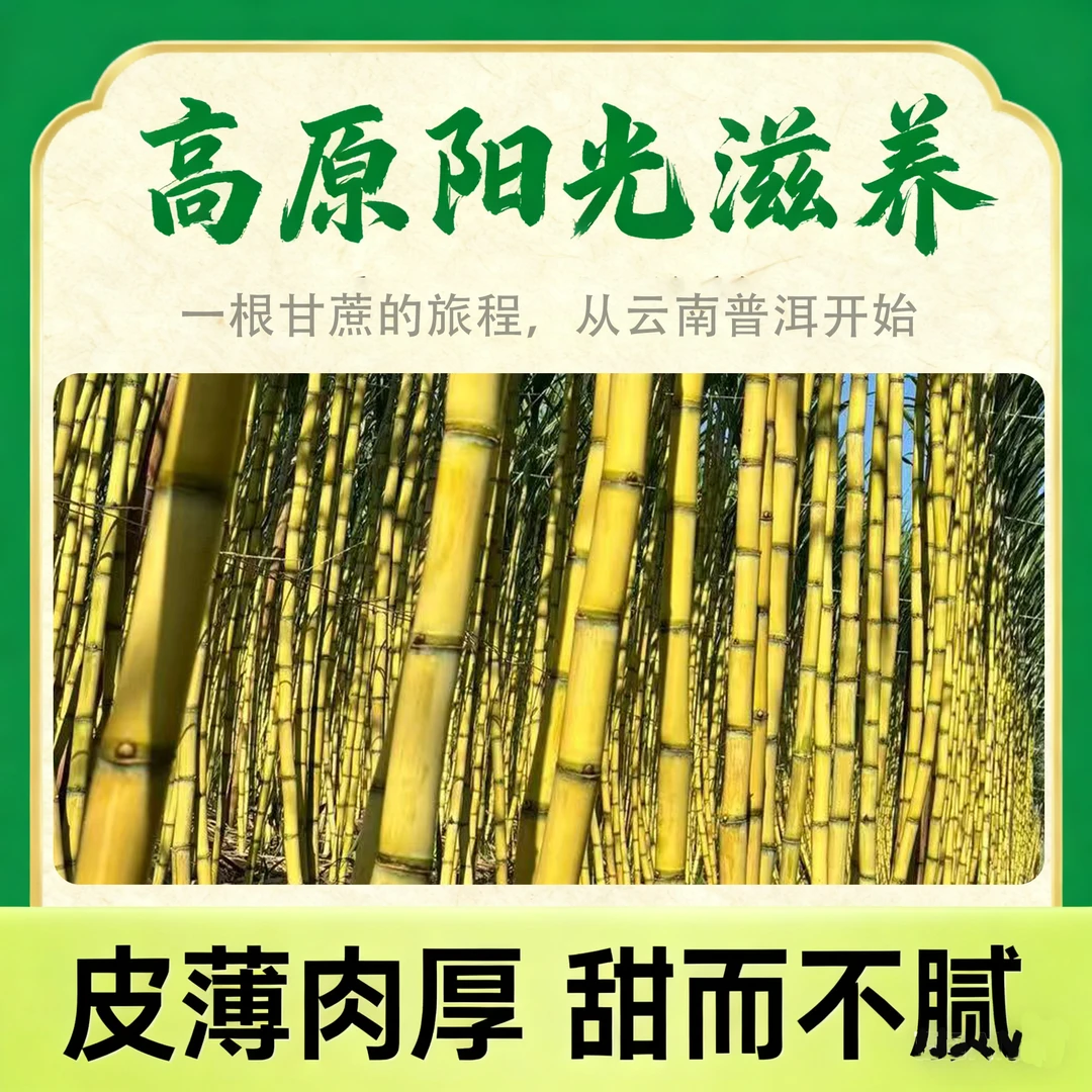【慧姐专属】云南黄金甘蔗新鲜应季水果批发比东北甜杆更甜松软爆汁