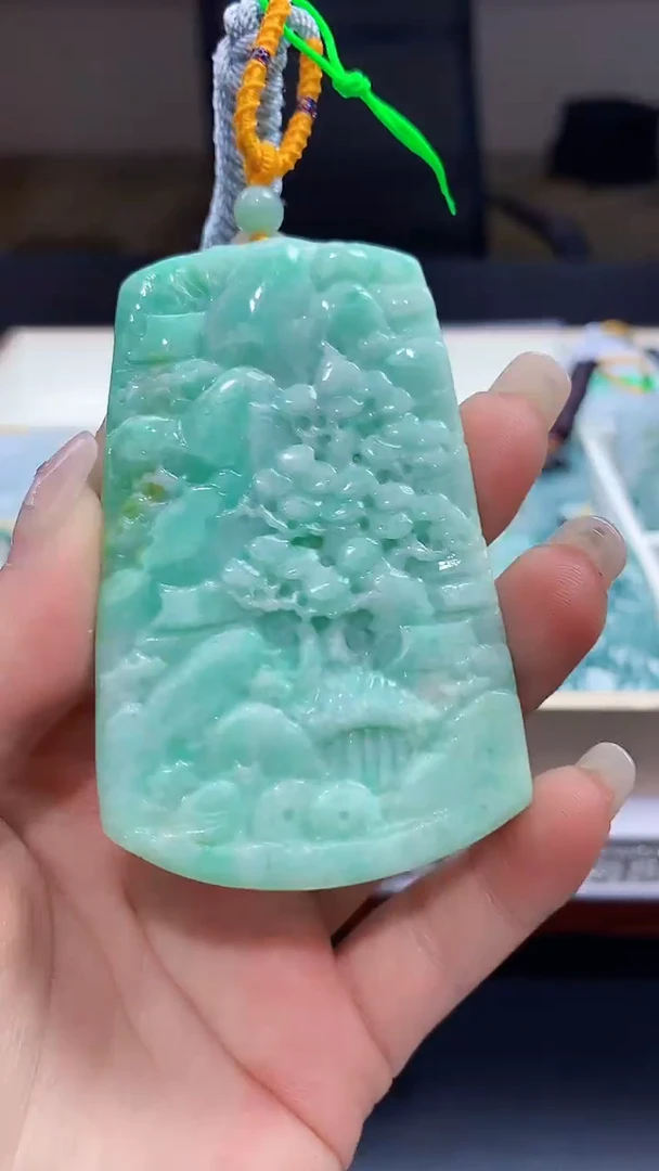 定制翡翠未镶嵌4868mm-毛货挂件21