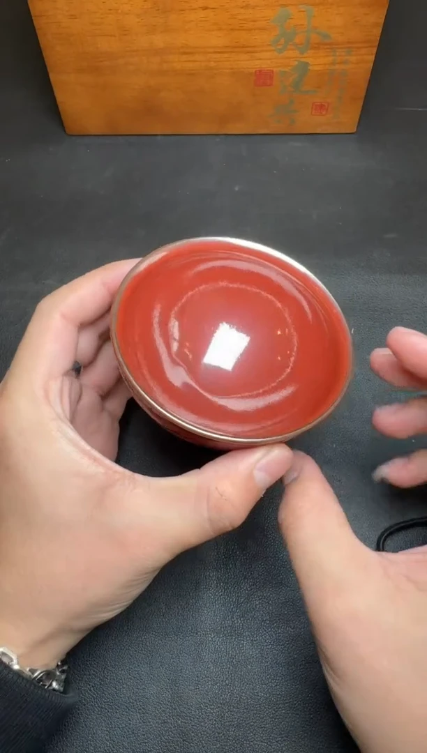 【闪购商品】茶盏孙建兴柿红收藏33
