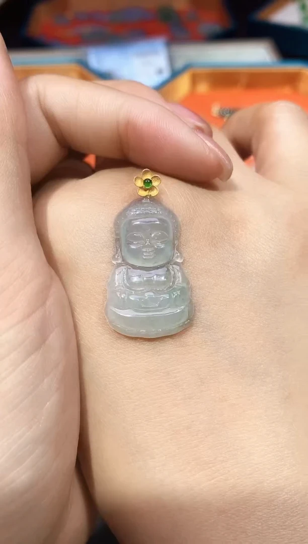 翡翠18K金镶嵌颈饰250602158