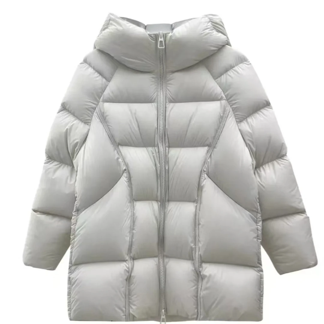 【六六】女士中长款90鹅绒加厚羽绒服外套时尚洋气