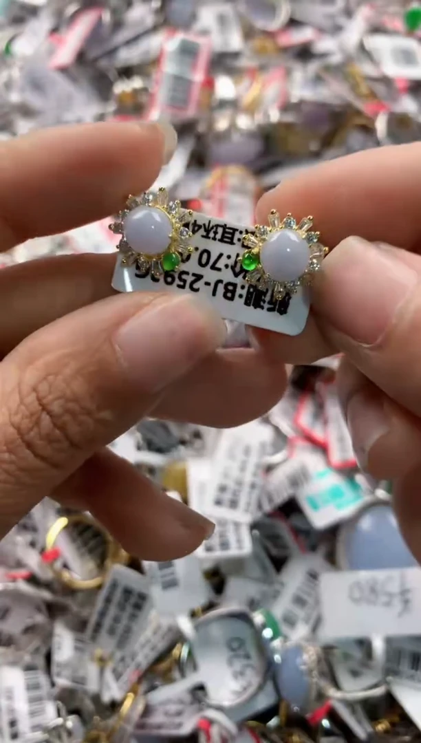 银S925镶嵌戒指翡翠999     6