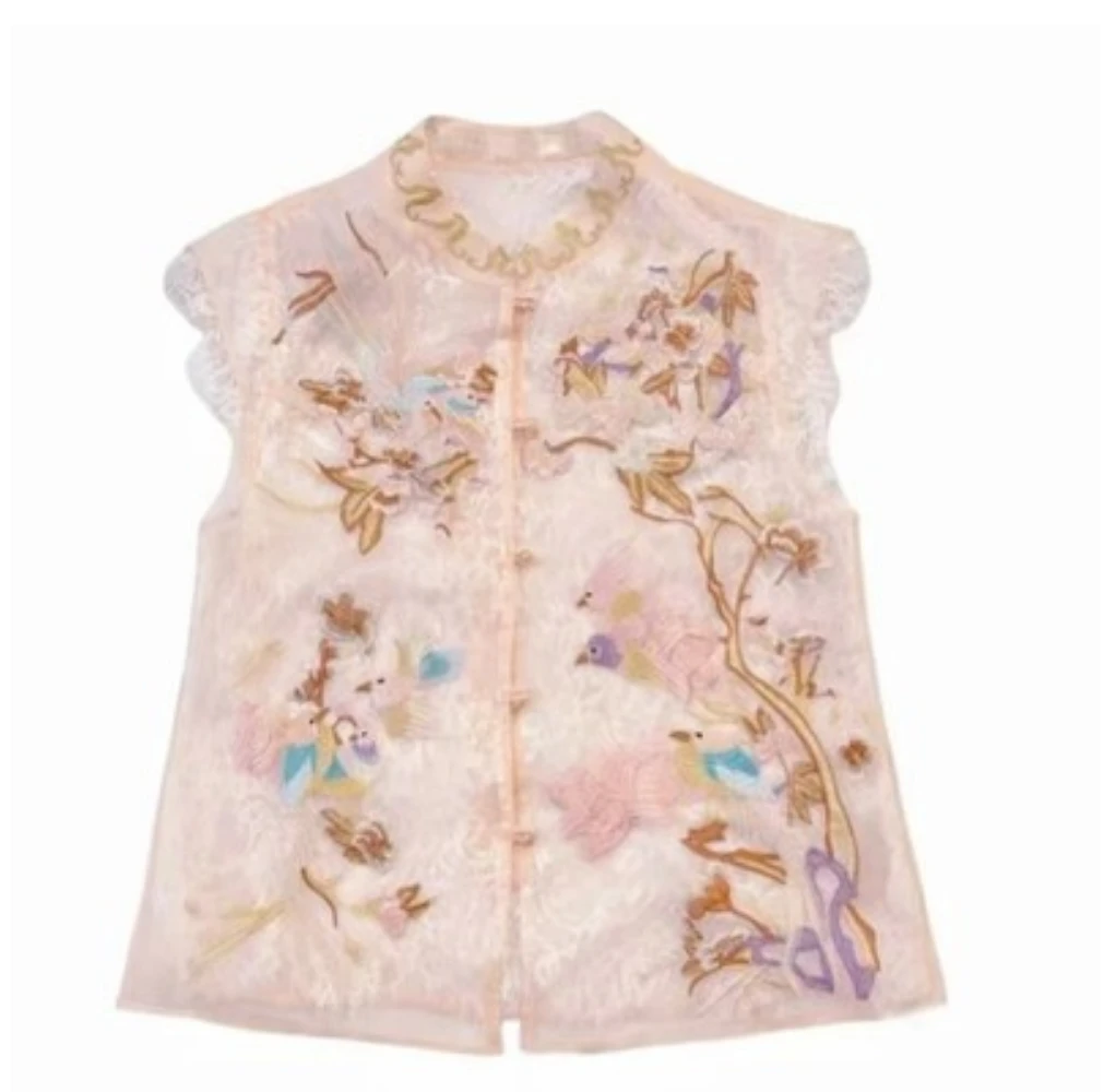 2025 夏季新款刺绣高端气质百搭马夹