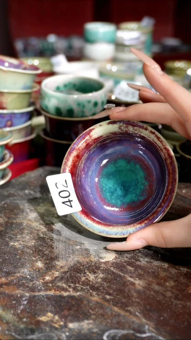 摆件精品窑变钧瓷茶器