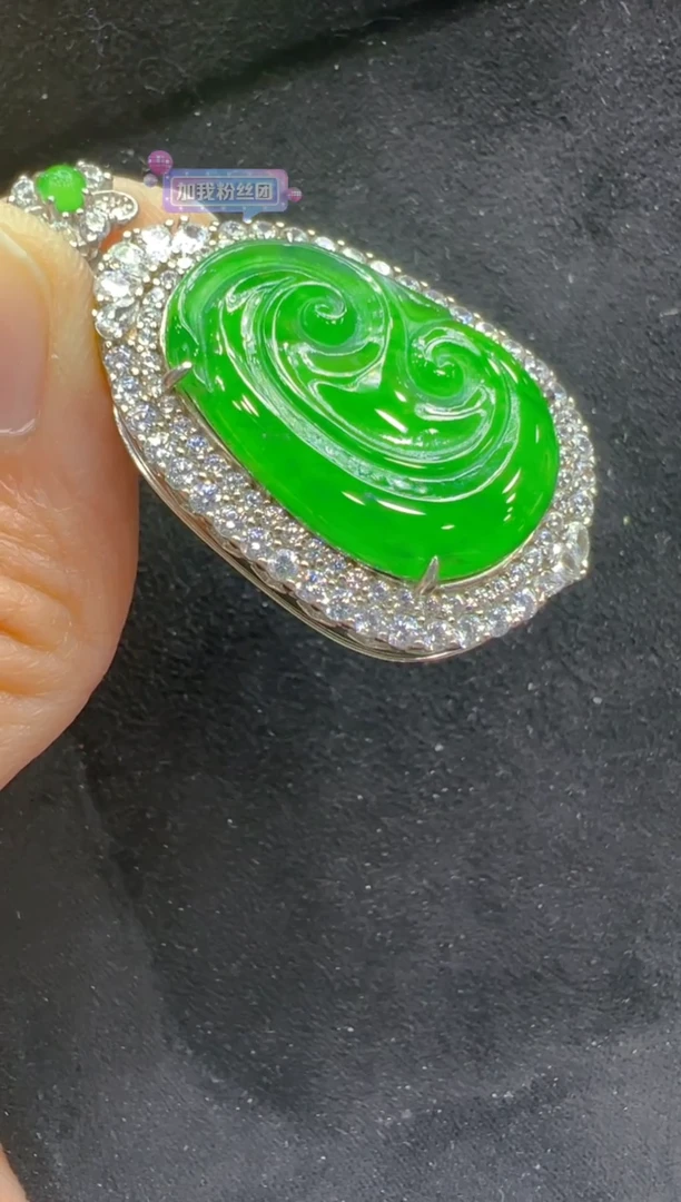 吊坠(不含链)银S925镶嵌翡翠多样性团购发一件